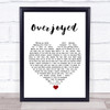 Matchbox 20 Overjoyed White Heart Song Lyric Framed Print