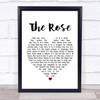 Michael Ball The Rose White Heart Song Lyric Framed Print