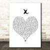 Nicky Jam x J Balvin X White Heart Song Lyric Framed Print