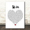 Rag'n'Bone Man Skin White Heart Song Lyric Framed Print