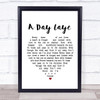 T. Rex A Day Laye White Heart Song Lyric Framed Print