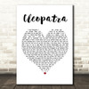 The Lumineers Cleopatra White Heart Song Lyric Framed Print