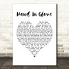 The Smiths Hand In Glove White Heart Song Lyric Framed Print