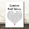 Tommy James And The Shondells Crimson And Clover White Heart Song Lyric Framed Print