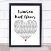 Tommy James And The Shondells Crimson And Clover White Heart Song Lyric Framed Print