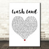 Twin Atlantic Crash Land White Heart Song Lyric Framed Print