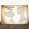 Journey When You Love A Woman Man Lady Couple Song Lyric Framed Print