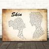 Rag'n'Bone Man Skin Man Lady Couple Song Lyric Framed Print