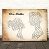 Yellowcard Dear Bobbie Man Lady Couple Song Lyric Framed Print