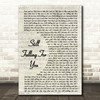 Ellie Goulding Still Falling For You Vintage Script Song Lyric Framed Print