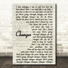 Kelly Osbourne feat. Ozzy Osbourne Changes Vintage Script Song Lyric Framed Print