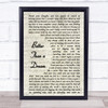 Marty Mone Better Than a Dream Vintage Script Song Lyric Framed Print