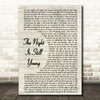 Nicki Minaj The Night Is Still Young Vintage Script Song Lyric Framed Print