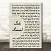 Runrig Loch Lomond Vintage Script Song Lyric Framed Print