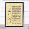 Avenged Sevenfold Unholy Confessions Rustic Script Song Lyric Framed Print