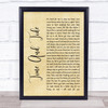 Basia Time And Tide Rustic Script Song Lyric Framed Print