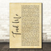 Boyce Avenue Find Me Rustic Script Song Lyric Framed Print