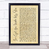 Frank Sinatra I've Got You Under My Skin Rustic Script Song Lyric Framed Print