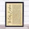 Paramore The Only Exception Rustic Script Song Lyric Framed Print