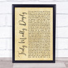 Savage Garden Truly Madly Deeply Rustic Script Song Lyric Framed Print
