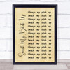 The Prodigy Smack My Bitch Up Rustic Script Song Lyric Framed Print