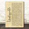 The Score Unstoppable Rustic Script Song Lyric Framed Print