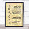 U2 No Line On The Horizon Rustic Script Song Lyric Framed Print