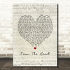 Another Level From The Heart Script Heart Song Lyric Framed Print