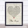 Backstreet Boys The One Script Heart Song Lyric Framed Print