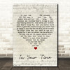 Bob Seger In Your Time Script Heart Song Lyric Framed Print