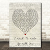 Boris Gardiner I Want To Wake With You Script Heart Song Lyric Framed Print