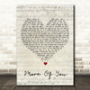 Chris Stapleton More Of You Script Heart Song Lyric Framed Print