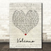 Damien Rice Volcano Script Heart Song Lyric Framed Print