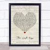 David Cassidy The Last Kiss Script Heart Song Lyric Framed Print