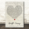 Dobie Gray Drift Away Script Heart Song Lyric Framed Print