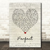 Doria roberts Perfect Script Heart Song Lyric Framed Print