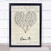 Elvis Presley Don't Script Heart Song Lyric Framed Print