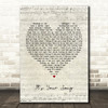 Garth Brooks It's Your Song Script Heart Song Lyric Framed Print