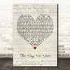 Gladys Knight The Way We Were -Try To Remember Script Heart Song Lyric Framed Print