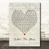 John Legend Under The Stars Script Heart Song Lyric Framed Print