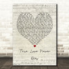 Kylie Minogue True Love Never Dies Script Heart Song Lyric Framed Print