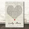 Lucy Spraggan Lucky Stars Script Heart Song Lyric Framed Print