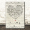 Mumford & Sons and Baaba Maal There Will Be Time Script Heart Song Lyric Framed Print