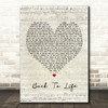 Rascal Flatts Back To Life Script Heart Song Lyric Framed Print