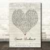 Robbie Williams Come Undone Script Heart Song Lyric Framed Print