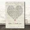 Rod Stewart When I Need You Script Heart Song Lyric Framed Print