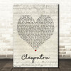 The Lumineers Cleopatra Script Heart Song Lyric Framed Print