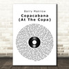 Barry Manilow Copacabana (At The Copa) Vinyl Record Song Lyric Framed Print