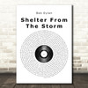 Bob Dylan Shelter From The Storm Vinyl Record Song Lyric Framed Print