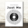 Brian McKnight Just Me Vinyl Record Song Lyric Framed Print